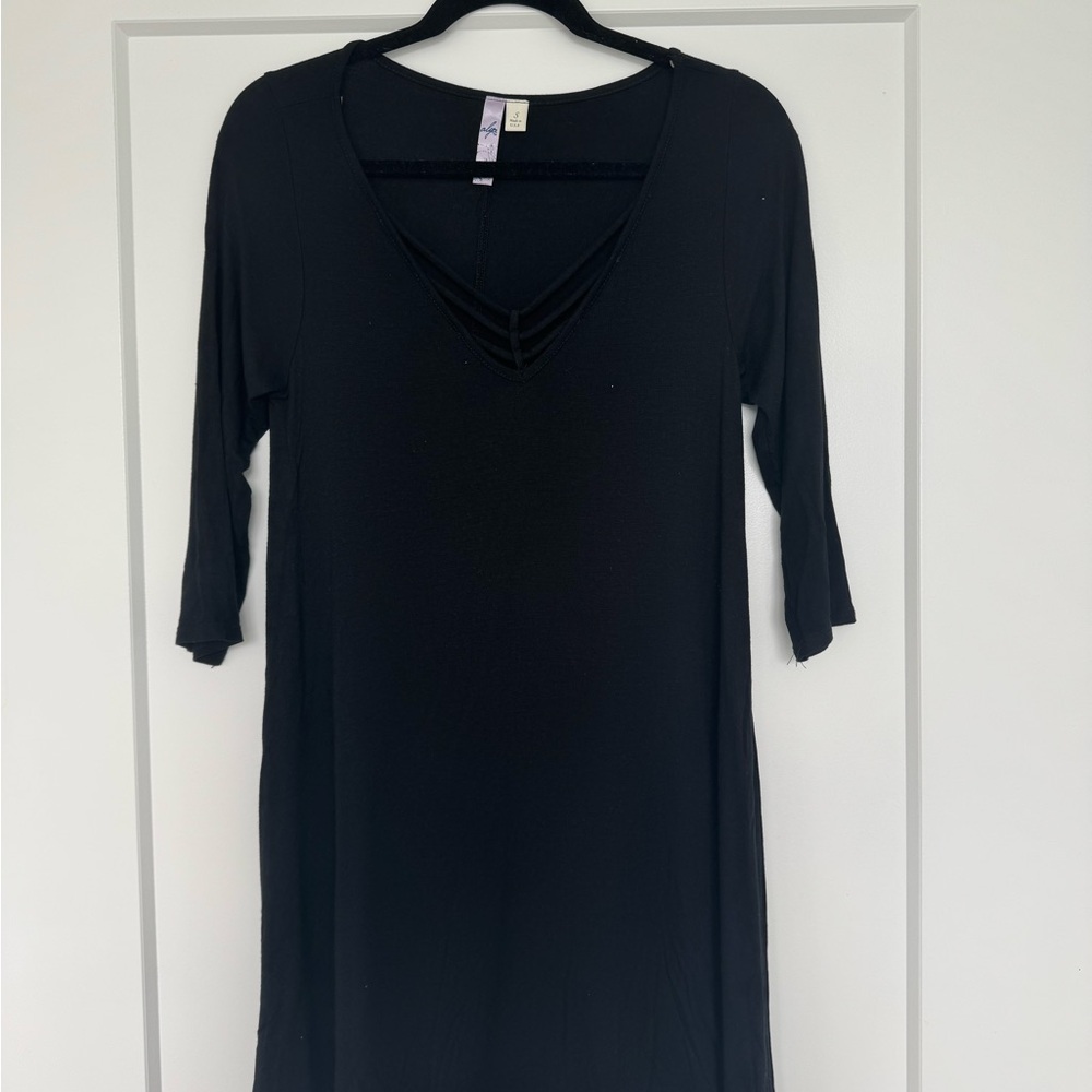 Black V-Neck Dress